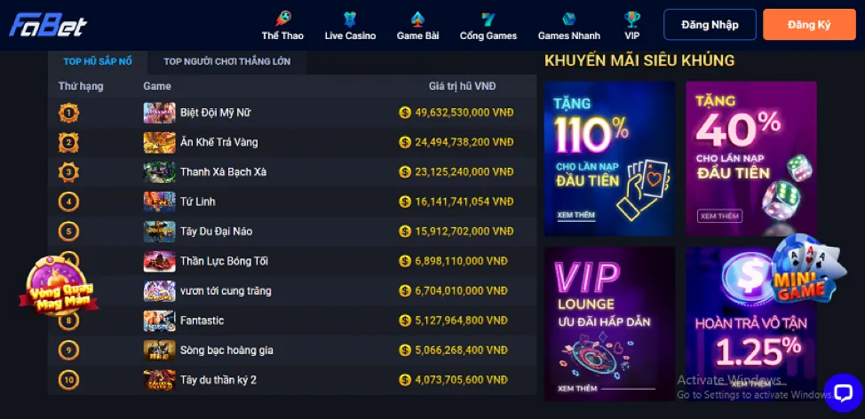 Hình ảnh minh họa các đặc quyền độc quyền cho VIP l33